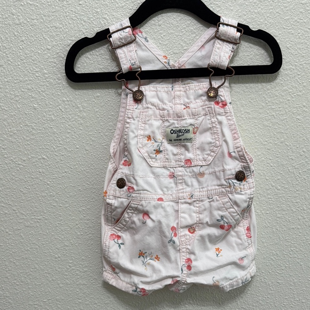 OshKosh B'gosh Light Pink Floral Overalls